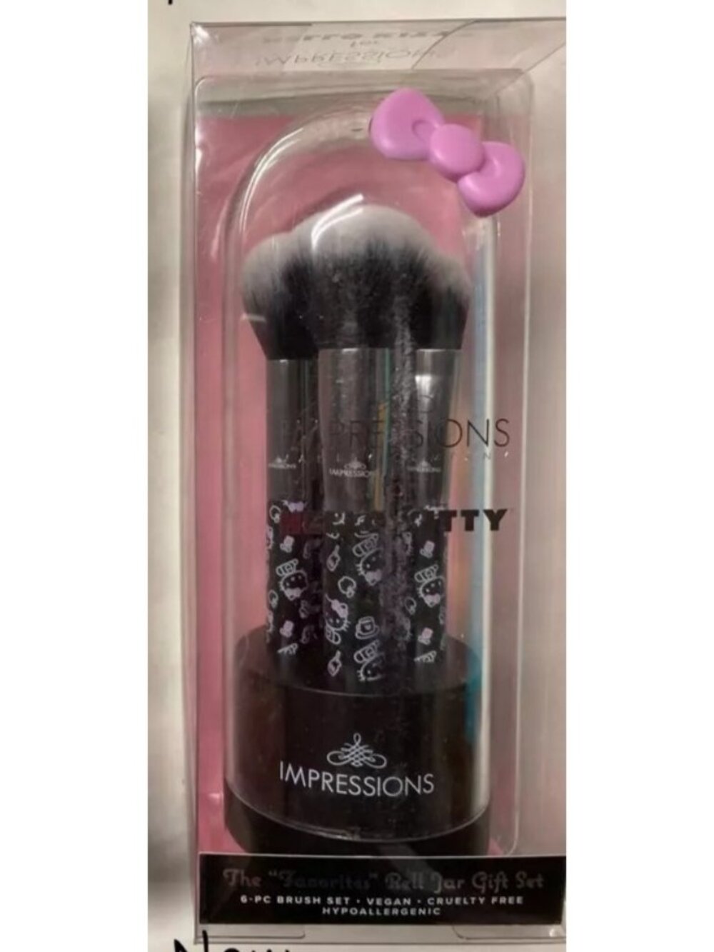 Impressions Vanity Hello Kitty 6‑Piece Makeup Brush Set Black New in Box